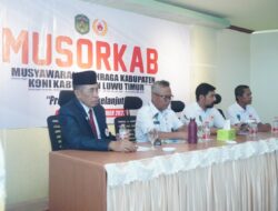 Membuka Musyawarah Musorkab Bupati Budiman Akan Terus Mendukung dan Mendorong Dunia Olahraga di Lutim