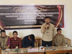 Rapat Kordinasi KPU, Persiapan Pendaftaran dan Pemeriksaan Kesehatan Paslon Bupati dan Wabup Lutim 2024