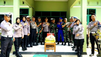 Polres Luwu Timur Berikan Ucapan Selamat Hari Jadi TNI ke-79 di Koramil 1403-15 Malili