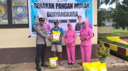 Ringankan Beban Masyarakat Terhadap Tingginya Harga Bahan Pokok, Polres Lutim Menggelar Gerakan Pangan Murah