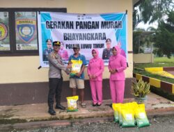 Ringankan Beban Masyarakat Terhadap Tingginya Harga Bahan Pokok, Polres Lutim Menggelar Gerakan Pangan Murah